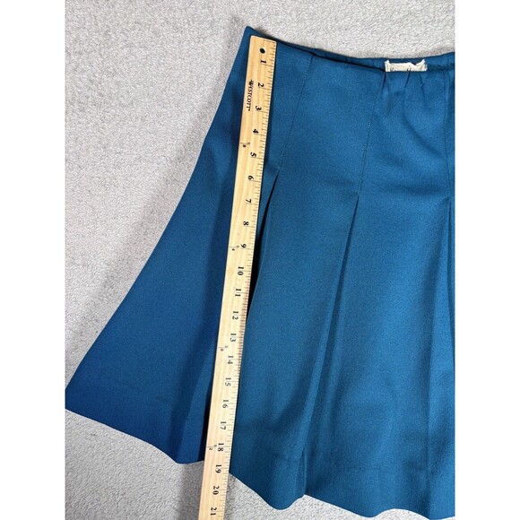 Vintage James Kenrob Dalton Pleated Mini Skirt Dark Waist 28” Blue‎ Preppy - Picture 10 of 12